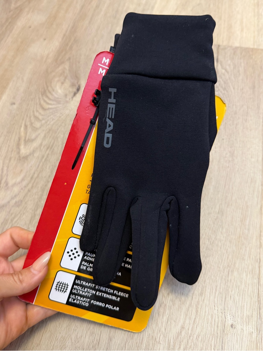 HEAD Men’s Black Touchscreen Running Gloves